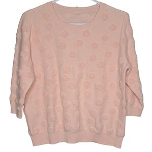 LORD & TAYLOR ○ Crewneck Sweater ○ Puffy Circles ○3/4 Sleeves ○EUC○ Lg Petite? ○